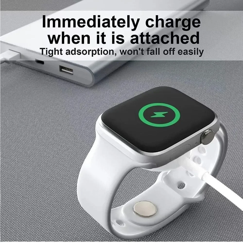Fast Wireless Magnetic Wireless Apple Watch Charger Series 7 6 SE 5 4 3 2 3.3 ft